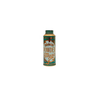 BROSH Styling Powder - vooraanzicht groen strooibusje met koperkleurige letters
