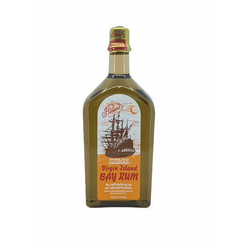 Ed. Pinaud Clubman Virgin Island Bay Rum - vooraanzicht fles met scheepslabel