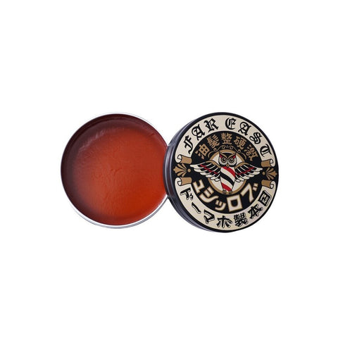 BROSH Hard Pomade - geopend blik met oranje textuur op witte achtergrond