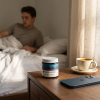Shear Revival Northern Lights Matte Paste - potje op nachtkastje bij koffiekop