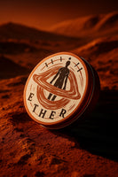 By Elementum Ether Hybrid Matte Clay - schuin aanzicht pot op roodbruin woestijnlandschap