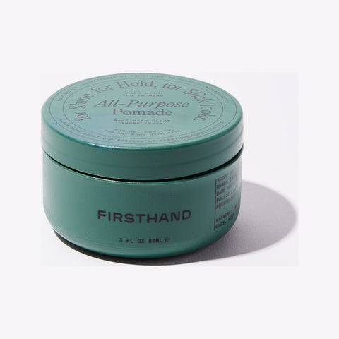 Firsthand Supply All-Purpose Pomade - groen dicht potje met zijkant, vooraanzicht