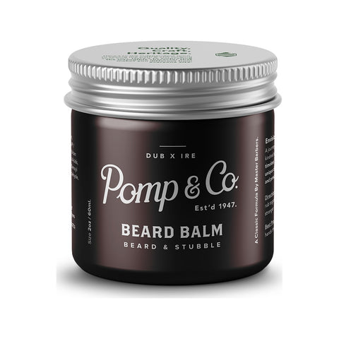 Pomp & Co. Beard Balm - gesloten bruine pot met zilveren deksel