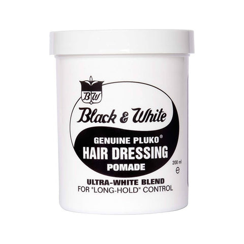 Black & White Original Pomade - witte pot met yin-yang logo, vooraanzicht 200ml