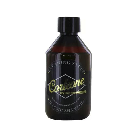 Corleone Cleaning Stuff 3-in-1 - vooraanzicht bruine fles Classic Shampoo