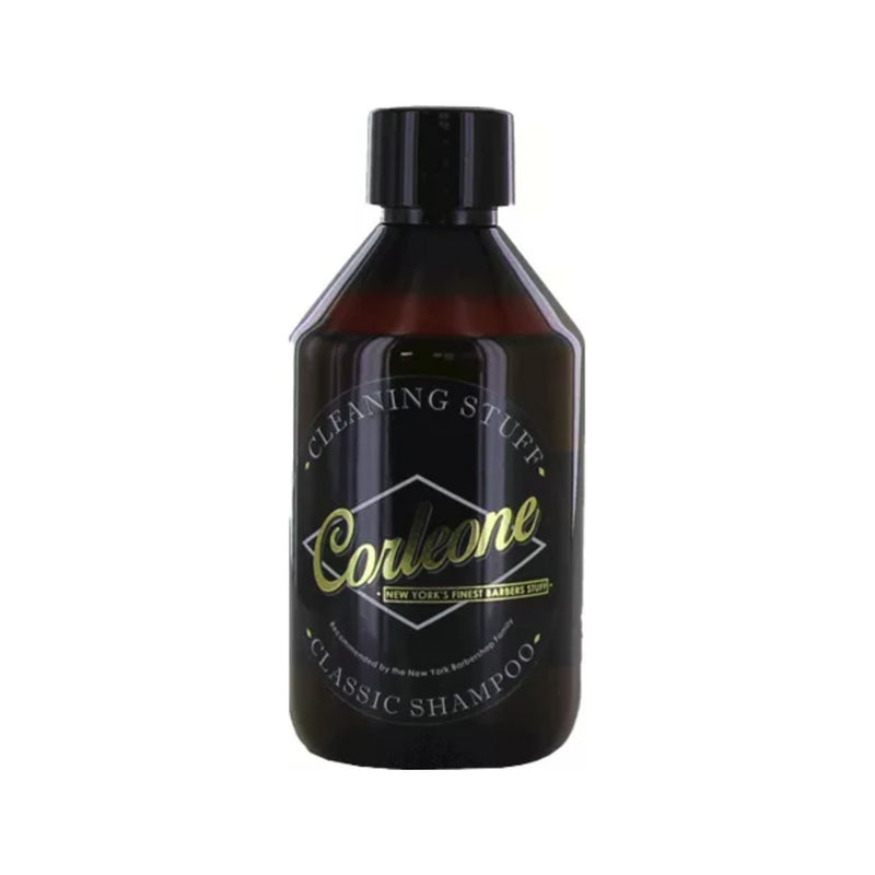 Corleone Cleaning Stuff 3-in-1 - vooraanzicht bruine fles Classic Shampoo