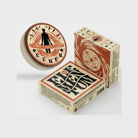 By Elementum Ether Hybrid Matte Clay - pot met Ether-deksel naast dichte verpakkingsdoos