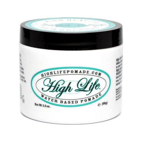 High Life Water Based Pomade - vooraanzicht wit potje met groen ovaal logo