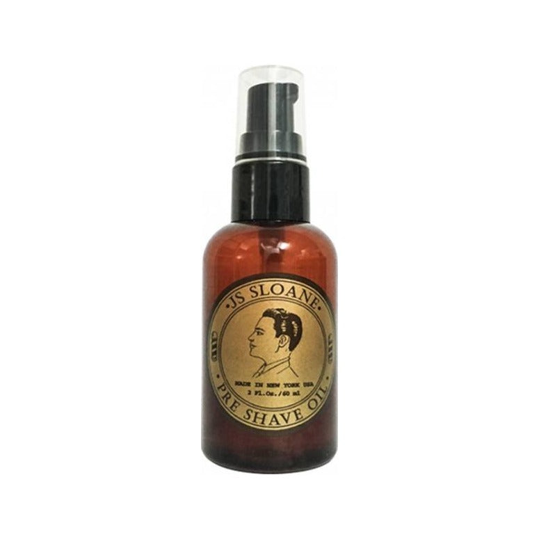 JS Sloane Pre-shave Olie 60 ml - flesje met pomp, vooraanzicht