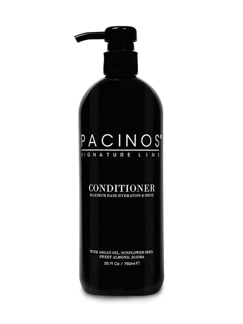 Pacinos Conditioner - zwarte pompfles 750ml, vooraanzicht met etiket