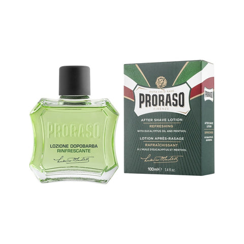 Proraso Aftershave Lotion Refreshing 100 ml - fles met doosje, vooraanzicht