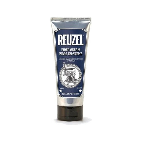 Reuzel Fiber Cream - vooraanzicht van de blauwe tube met etiket
