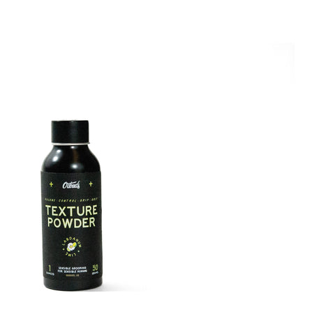O'Douds Texture Powder - vooraanzicht zwarte fles met etiket