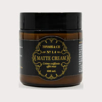 Tonsor & Cie Matte Cream - amberkleurig potje met zwart deksel en goud etiket, 100 mL
