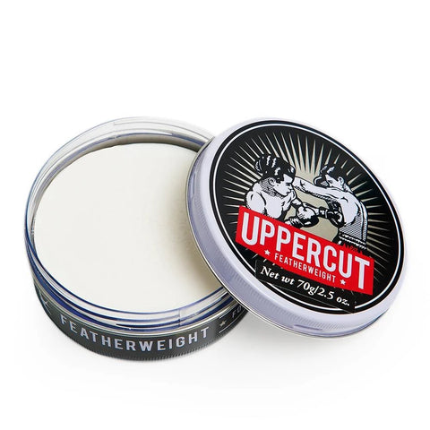 Uppercut Featherweight - open blik 70g met witte inhoud en deksel